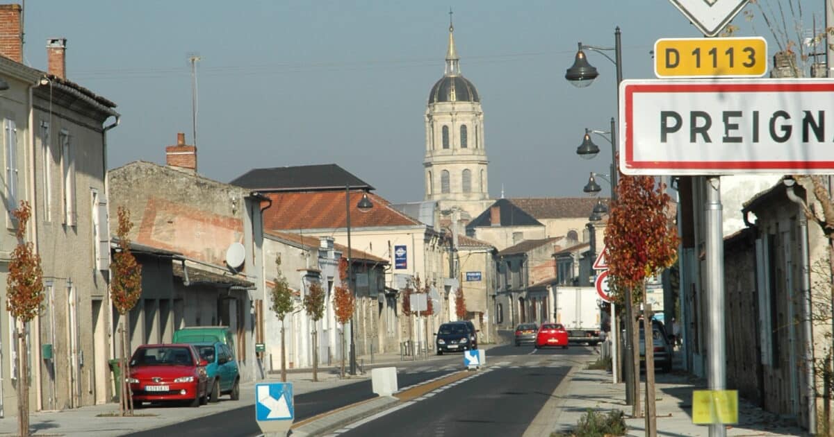 Photo de l'entrée de la commune de Preignac